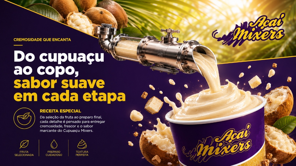 Do cupuaçu ao copo, sabor suave em cada etapa